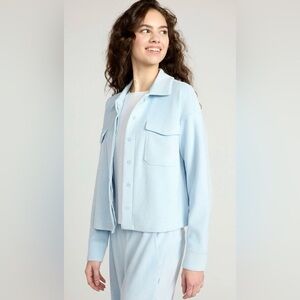 Mondetta Women's Cropped Corduroy Button Down Shirt NWT